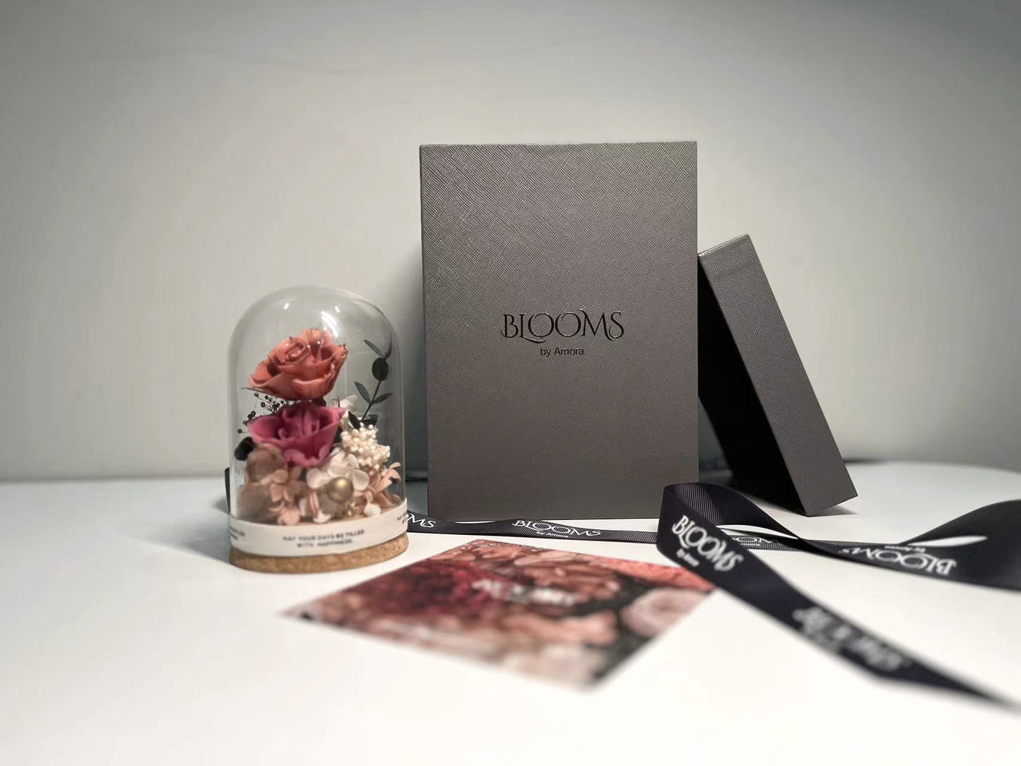 قبة ب قاعدة من الفلين (2 وردة) - Cor008bp-8.5*12 سم