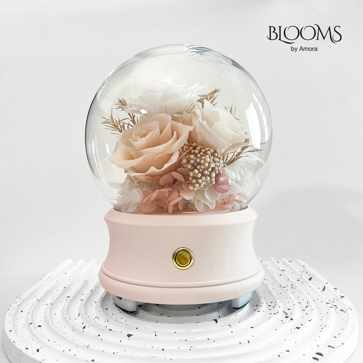 Blooms by Amora Bluetooth Ball B (3Roses)-Blt013bp-D13cm