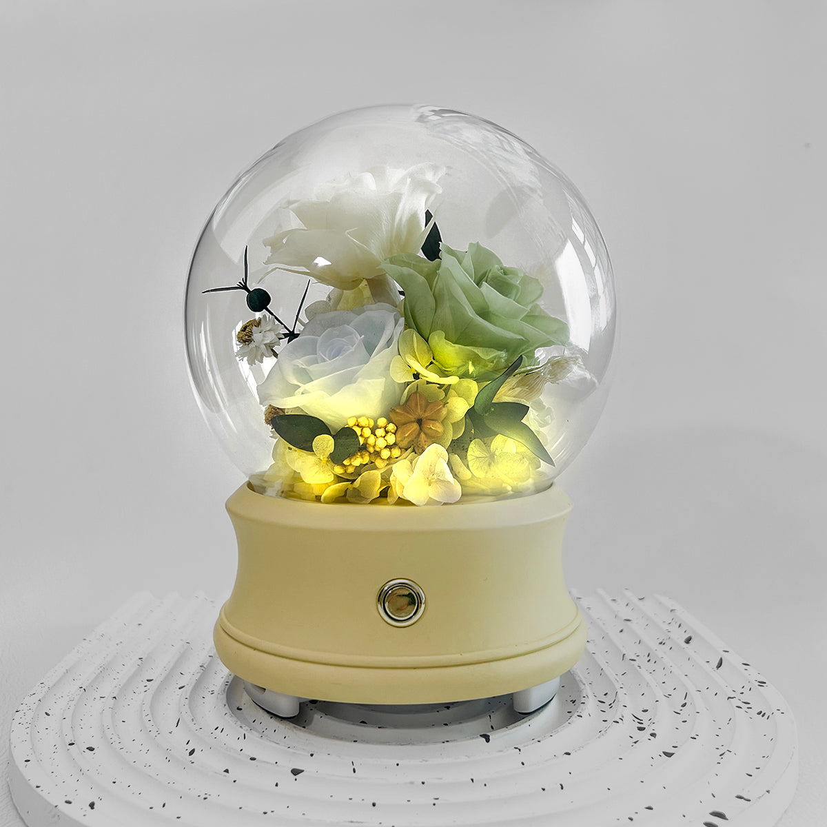 Blooms by Amora Bluetooth Ball E (3Roses)-Blt013ep-D13cm