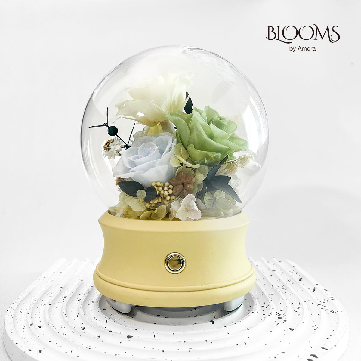 Blooms by Amora Bluetooth Ball E (3Roses)-Blt013ep-D13cm